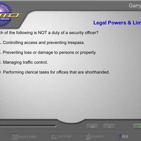 Security Training Officer Online