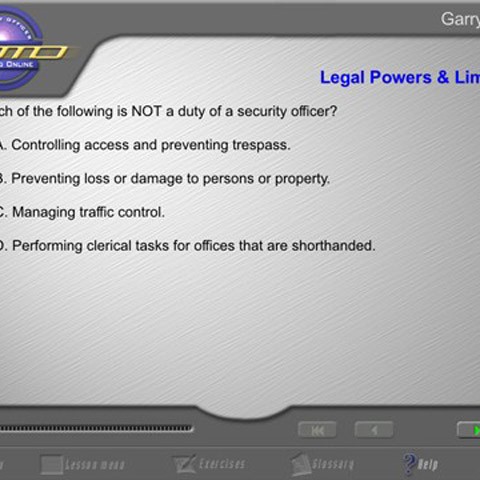 Security Training Officer Online